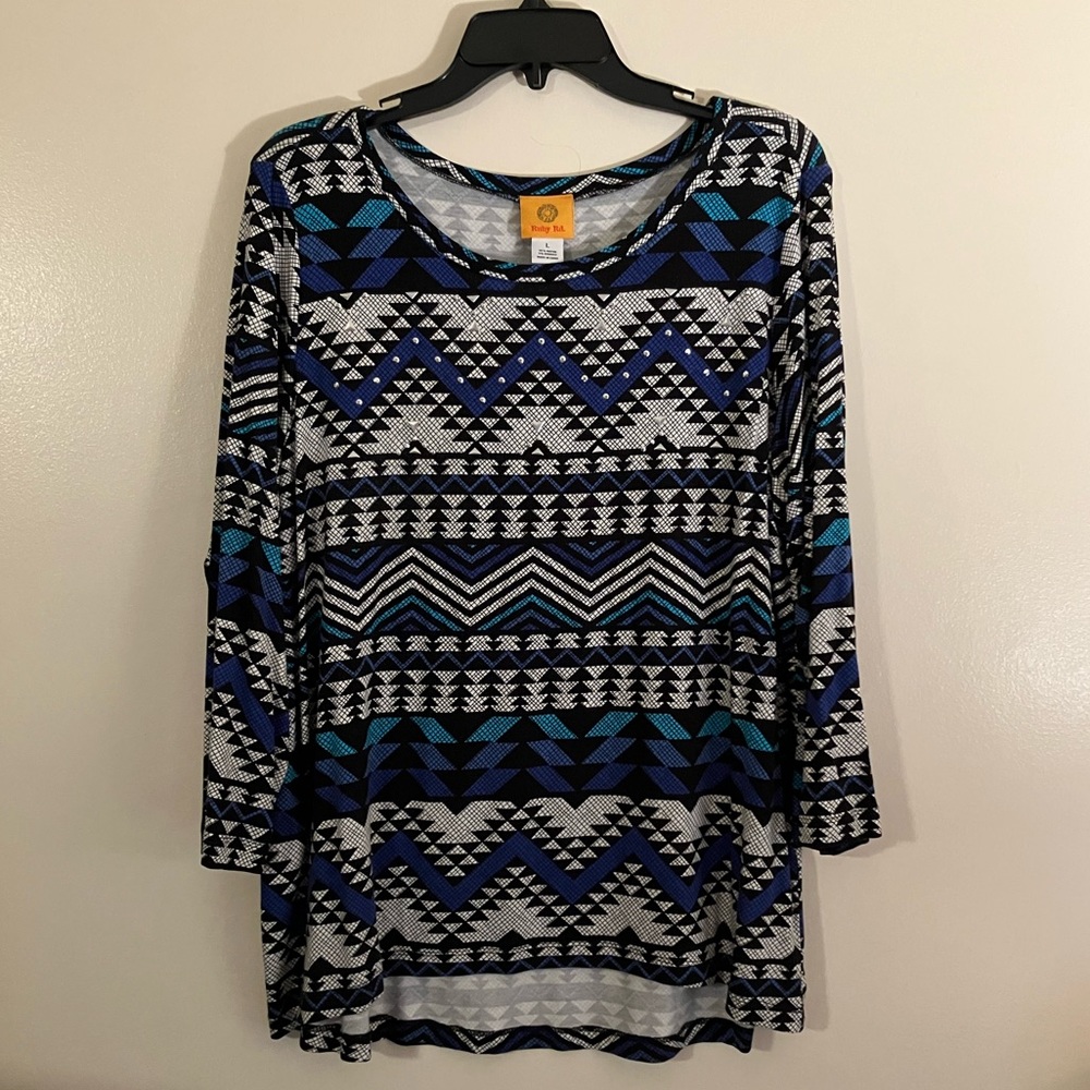 Ruby Rd large top with metal stud accents